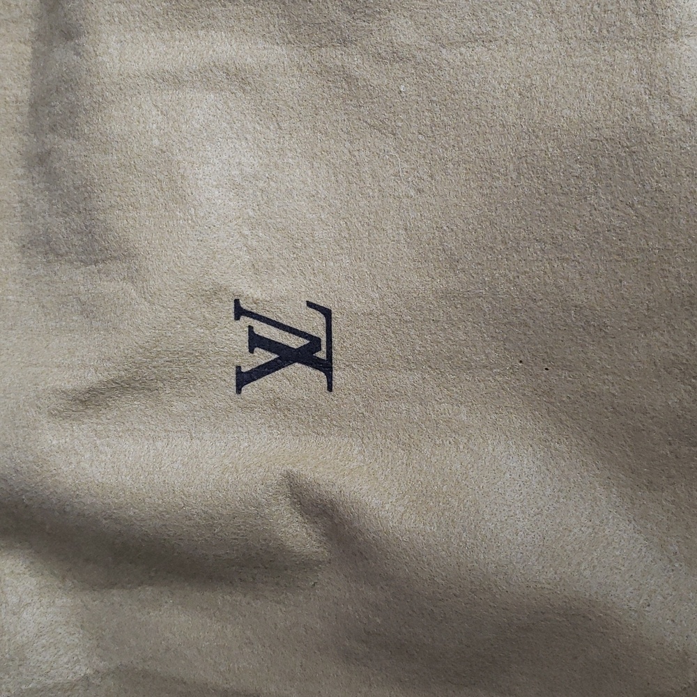 Louis Vuitton Large Drawstring Dust Bag Logo Neutral Soft Luxury Tan - Picture 7 of 11